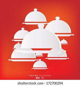 Restaurant cloche icon