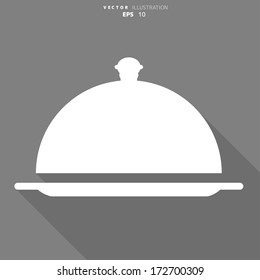 Restaurant cloche icon