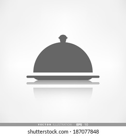 Restaurant cloche icon