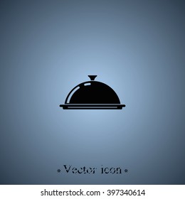 Restaurant cloche icon.