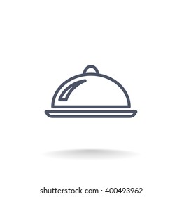 Restaurant cloche icon
