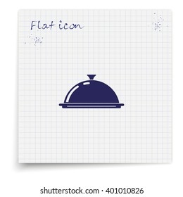 Restaurant cloche icon.