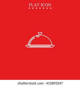 Restaurant cloche icon.