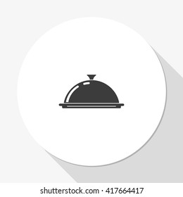 Restaurant cloche icon.