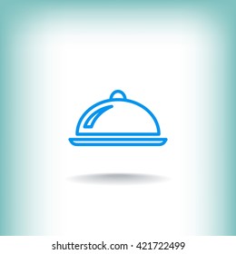Restaurant cloche icon