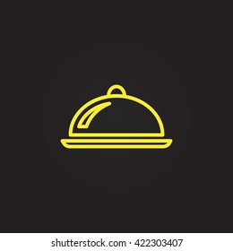 Restaurant cloche icon