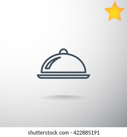 Restaurant cloche icon