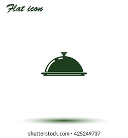 Restaurant cloche icon.