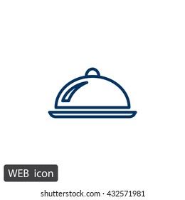 Restaurant cloche icon