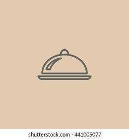 Restaurant cloche icon