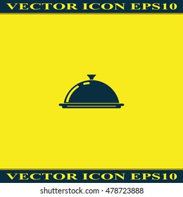 Restaurant cloche icon.