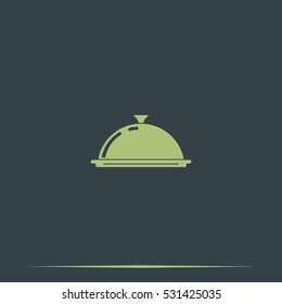 Restaurant cloche icon.