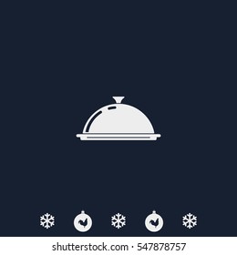 Restaurant cloche icon.