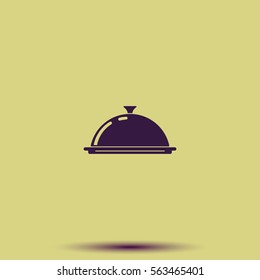 Restaurant cloche icon.