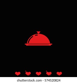 Restaurant cloche icon.