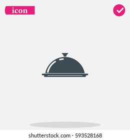 Restaurant cloche icon.