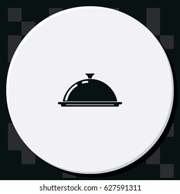 Restaurant cloche icon.