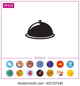 Restaurant cloche icon