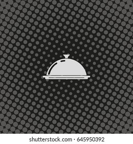 Restaurant cloche icon.