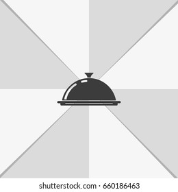 Restaurant cloche icon.