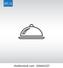 restaurant cloche icon eps 10 vector illustration jpg picture