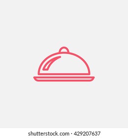 Restaurant cloche icon vector, 