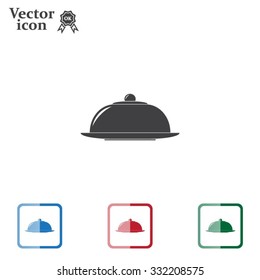 Restaurant cloche .vector icon