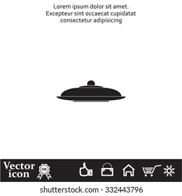 Restaurant cloche .vector icon