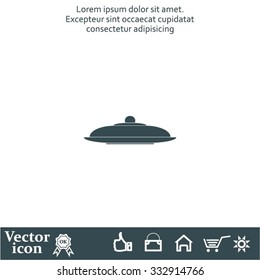 Restaurant cloche .vector icon