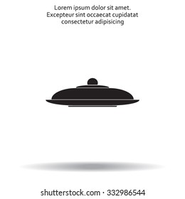 Restaurant cloche .vector icon