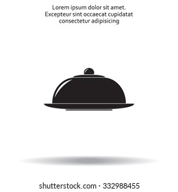 Restaurant cloche .vector icon