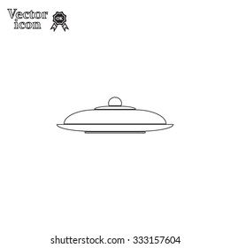 Restaurant cloche .vector icon