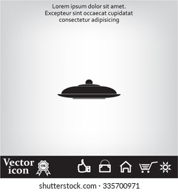 Restaurant cloche .vector icon