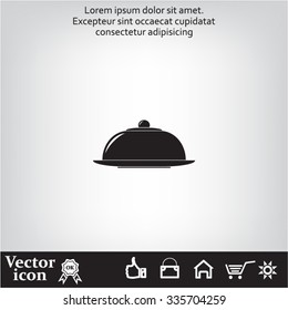 Restaurant cloche .vector icon