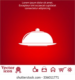 Restaurant cloche .vector icon