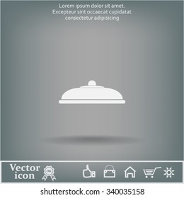 Restaurant cloche .vector icon