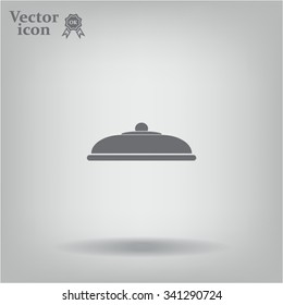 Restaurant cloche .vector icon