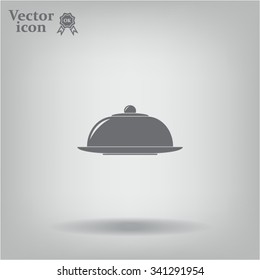 Restaurant cloche .vector icon