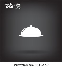 Restaurant cloche .vector icon