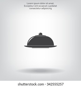 Restaurant cloche .vector icon