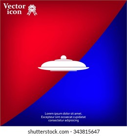 Restaurant cloche .vector icon