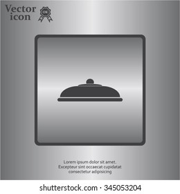 Restaurant cloche. vector icon