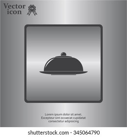 Restaurant cloche .vector icon