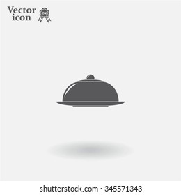 Restaurant cloche .vector icon
