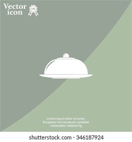 Restaurant cloche .vector icon