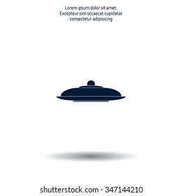 Restaurant cloche .vector icon