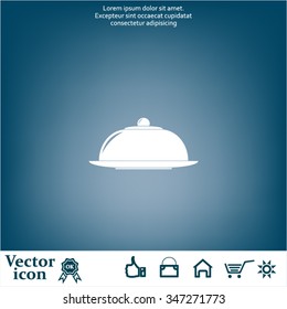 Restaurant cloche .vector icon