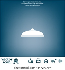 Restaurant cloche .vector icon