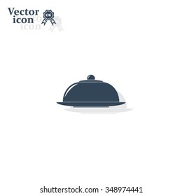 Restaurant cloche .vector icon