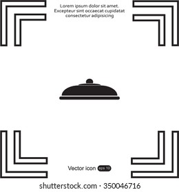 Restaurant cloche .vector icon